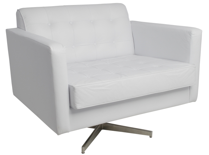 POLTRONA FLORENCE KNOLL GIRATÓRIA - Branca POLTRONA FLORENCE KNOLL GIRATÓRIA - Branca